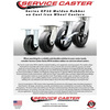 Service Caster 4 Inch Kingpinless Rubber on Steel Wheel Swivel Caster Set with Brakes SCC SCC-KP30S420-RSR-SLB-4